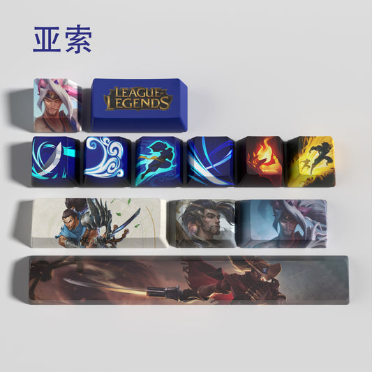 League Of Legends Yasuo Keycaps (12 TUŞ)