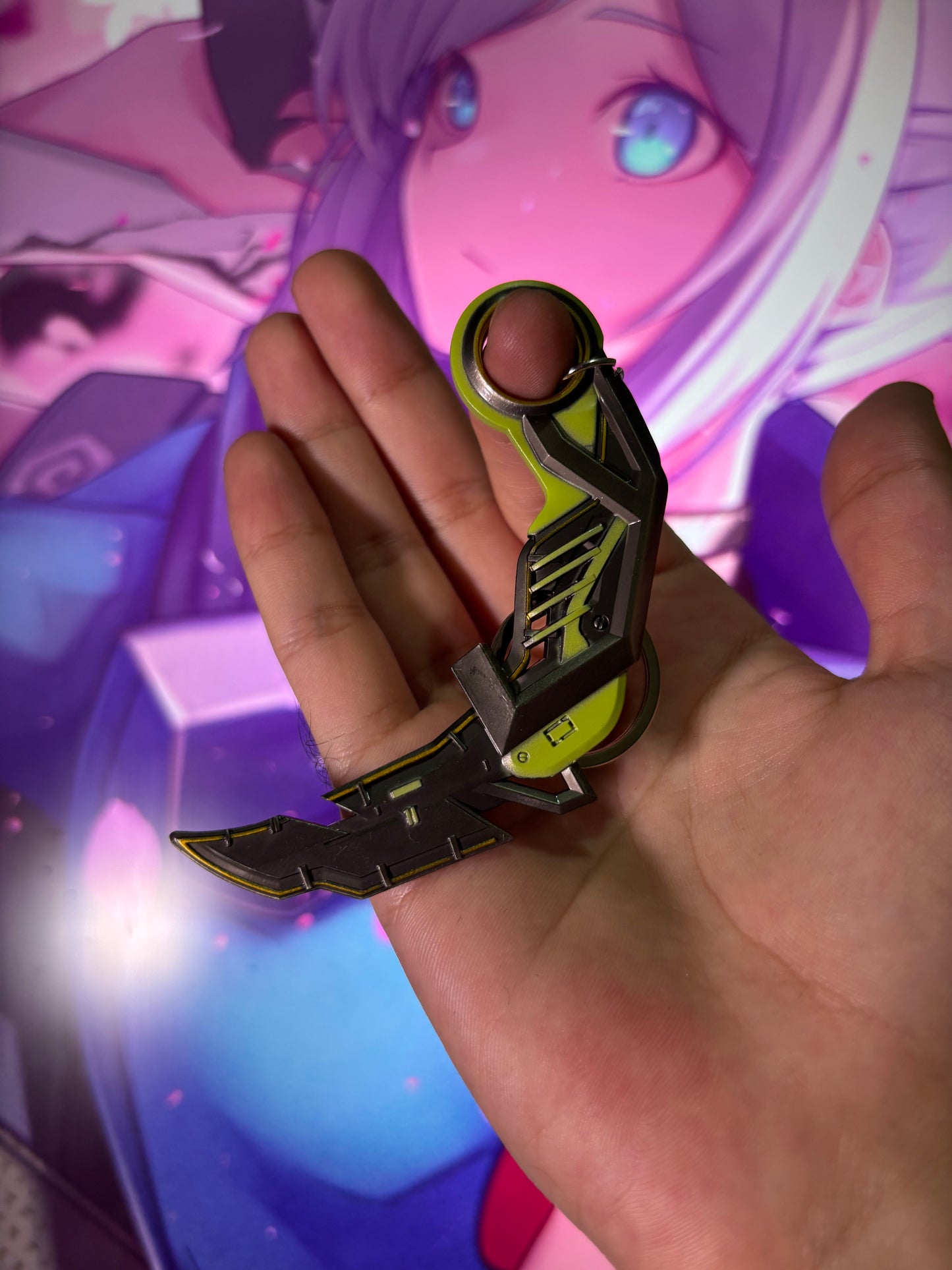 Valorant RGX Karambit (YEŞİL) Metal Mini Figür (ANAHTARLIK)