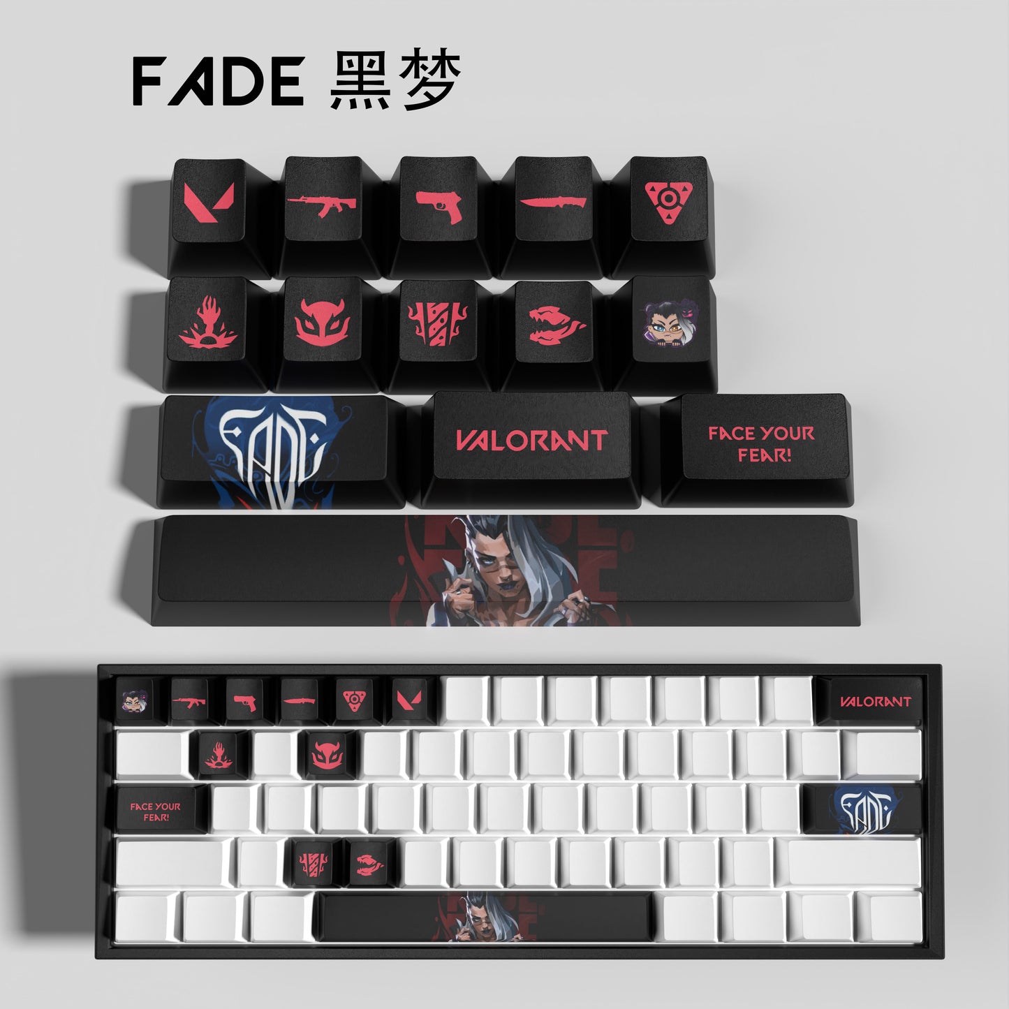 Valorant Fade Keycaps (14 TUŞ)